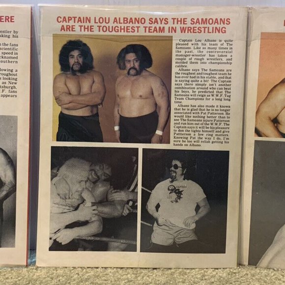 3 Major League Wrestling PROGRAM  WWF 1980 BRUNO SAMMARTINO & Captain Lou Albano - Picture 5 of 5